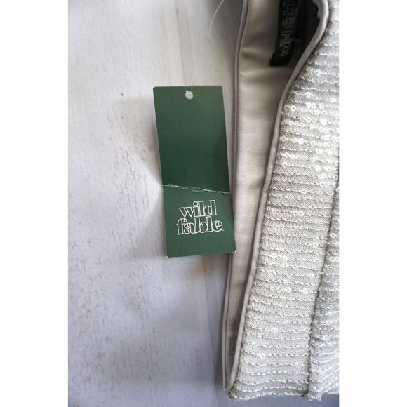 Wild Fable Women’s Mid-Rise Gray Wide-Leg Holiday Sequin Pants - Size M, NWT - Picture 3 of 7